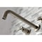 Kingston Brass Roman Tub Faucet, Brushed Nickel, Wall Mount KS8028ML - alternate 5
